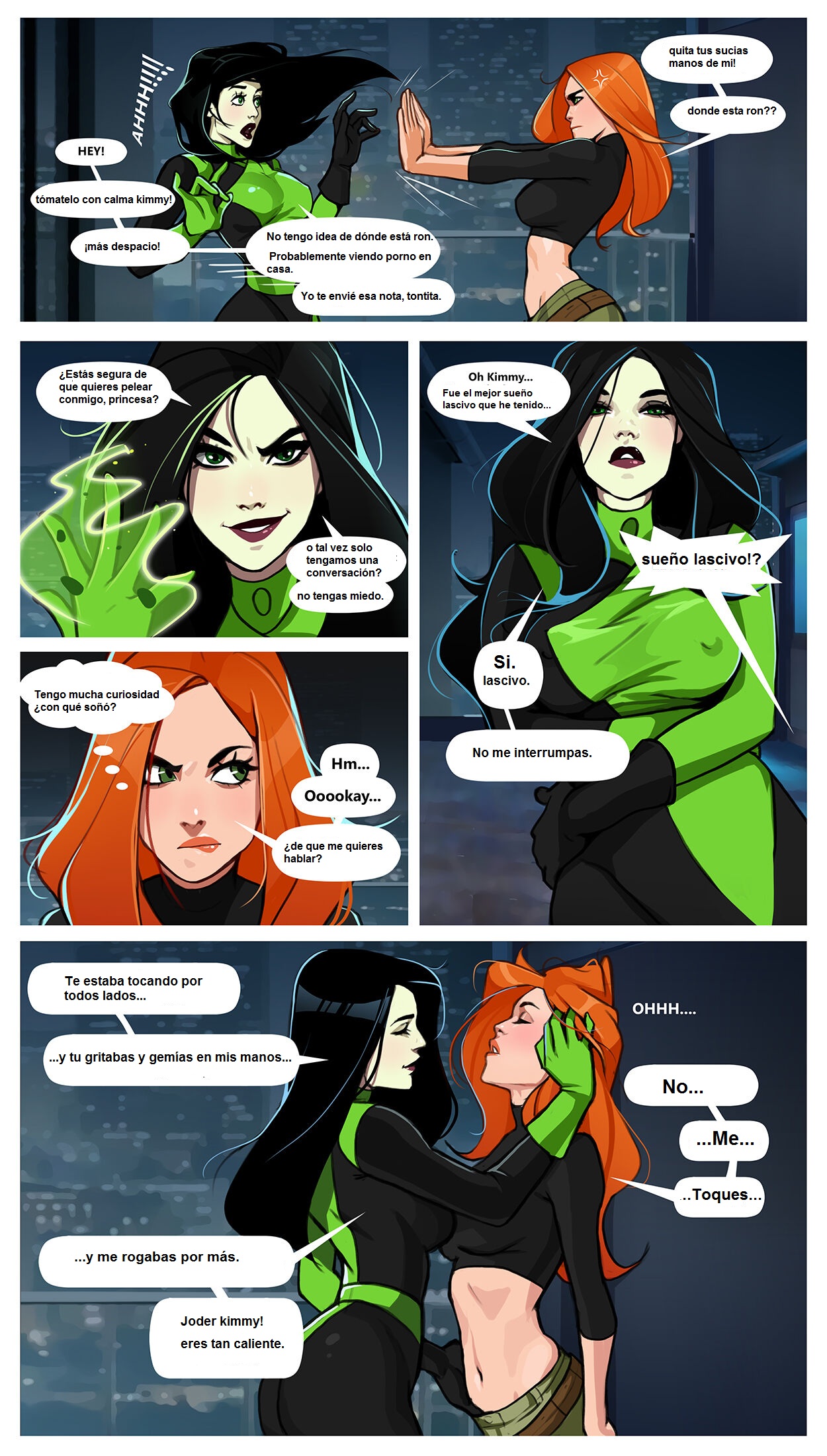 Kim and Shego Date on the roof image number 2