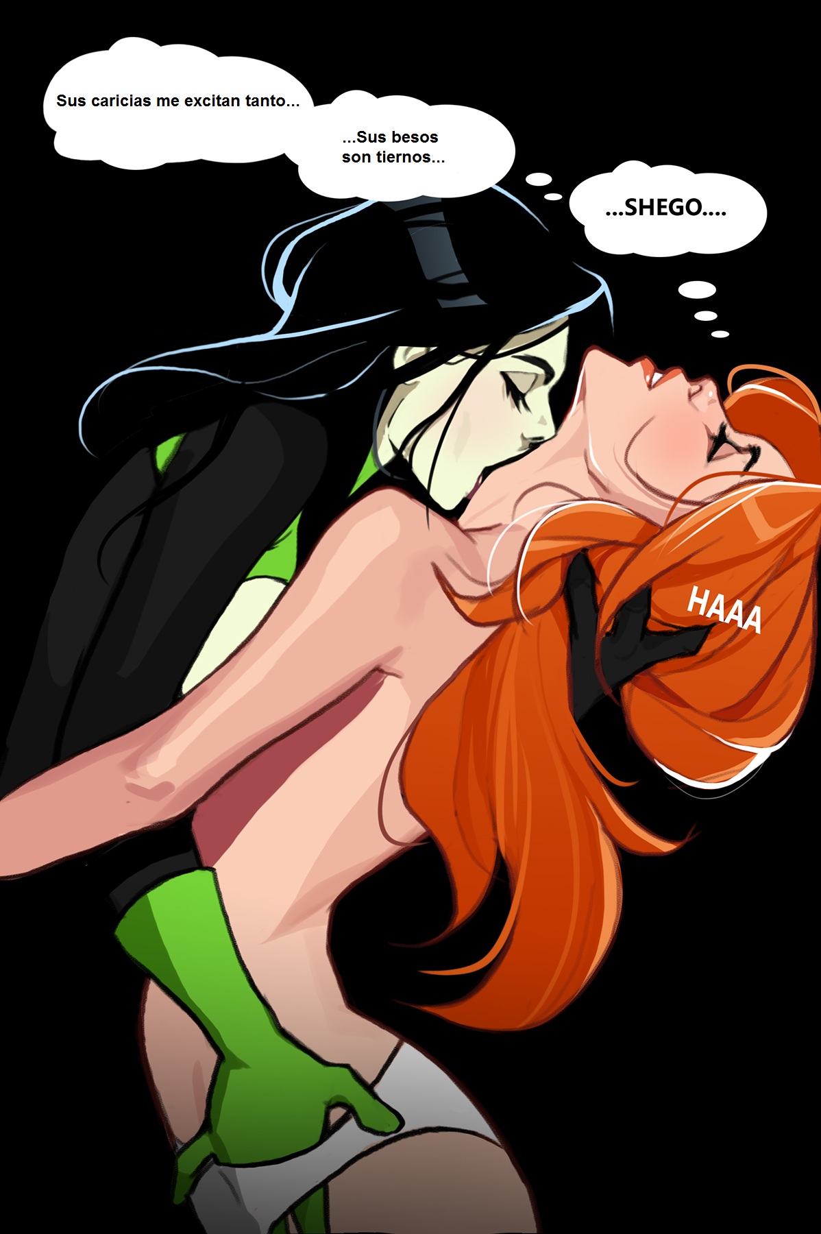 Kim and Shego Date on the roof image number 7