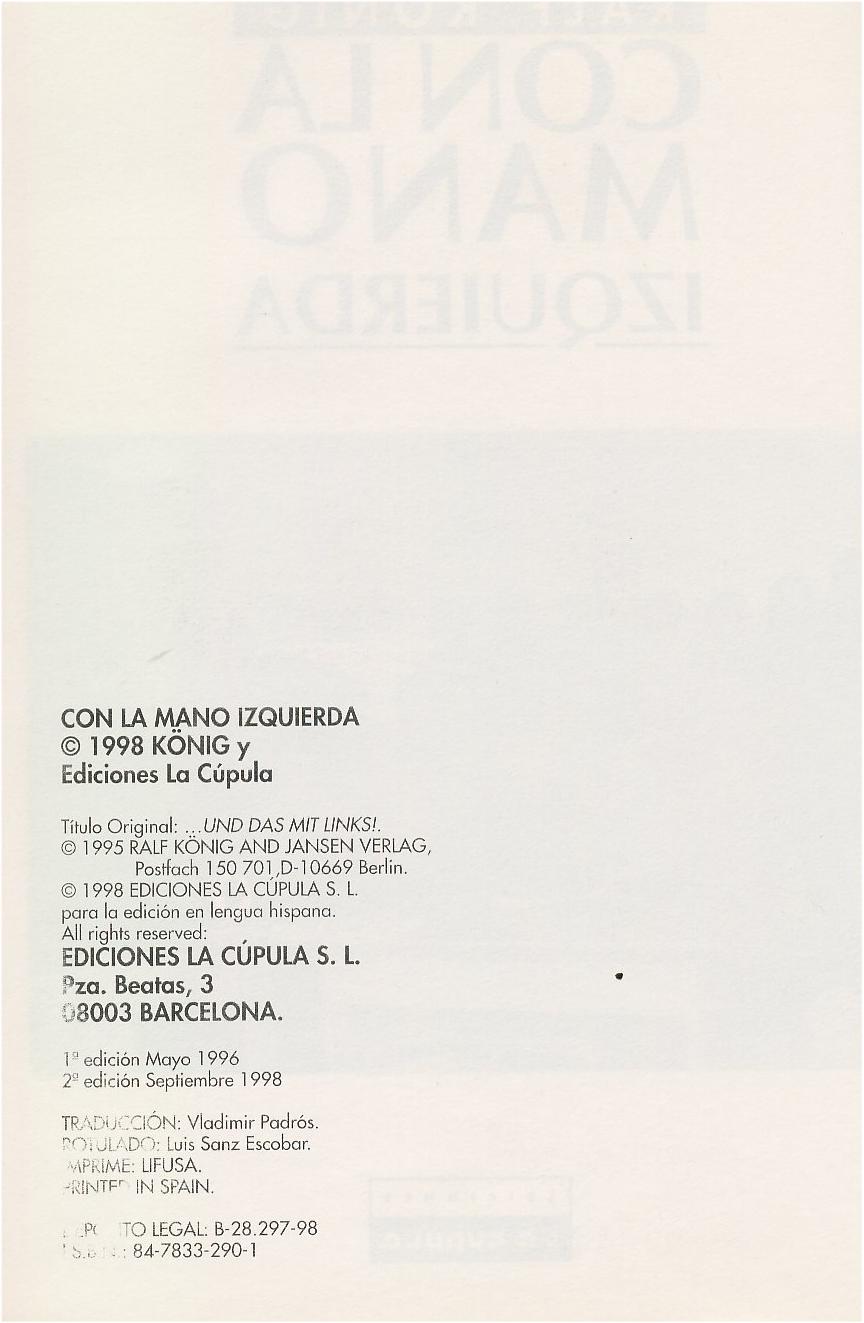 Ralf König - Con Mano Izquierda image number 2