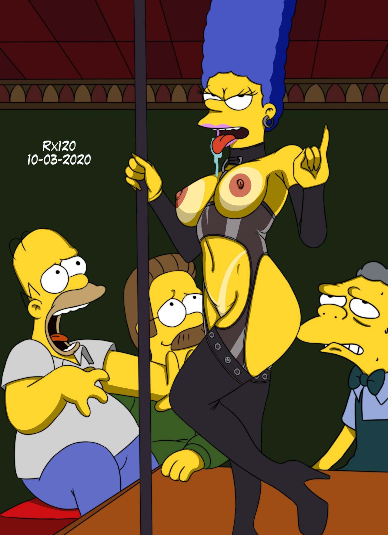 Homero Simpson ardiente por una mujer