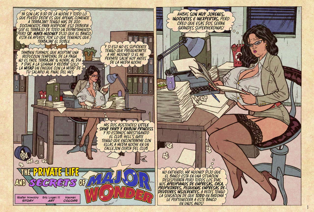 Superheroinecomixxx - SuperHeroineComixxx - The Private Life and Secrets of Major Wonder porn  comics. Mamada porn comics.