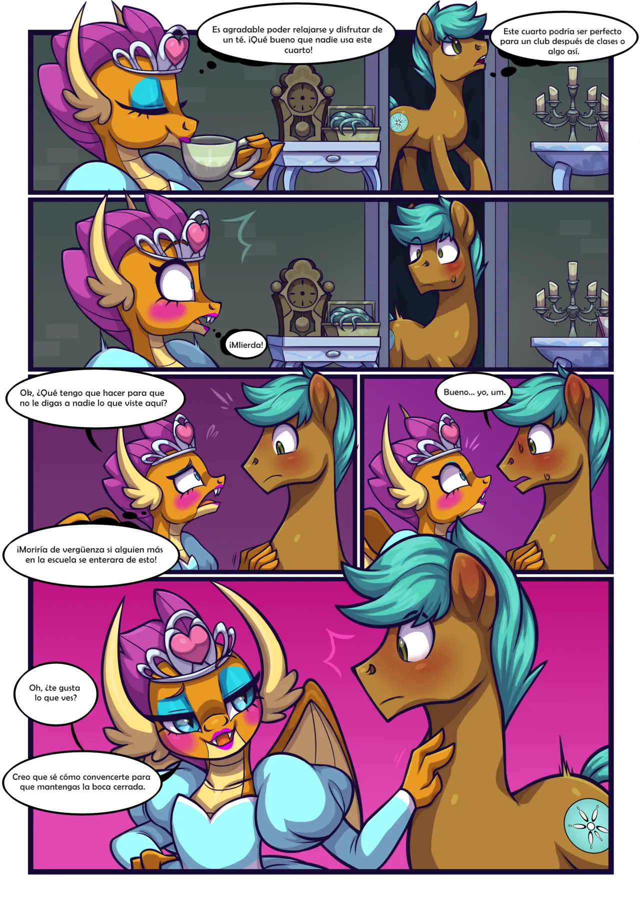 tea party Smolder x OC comic image number 2