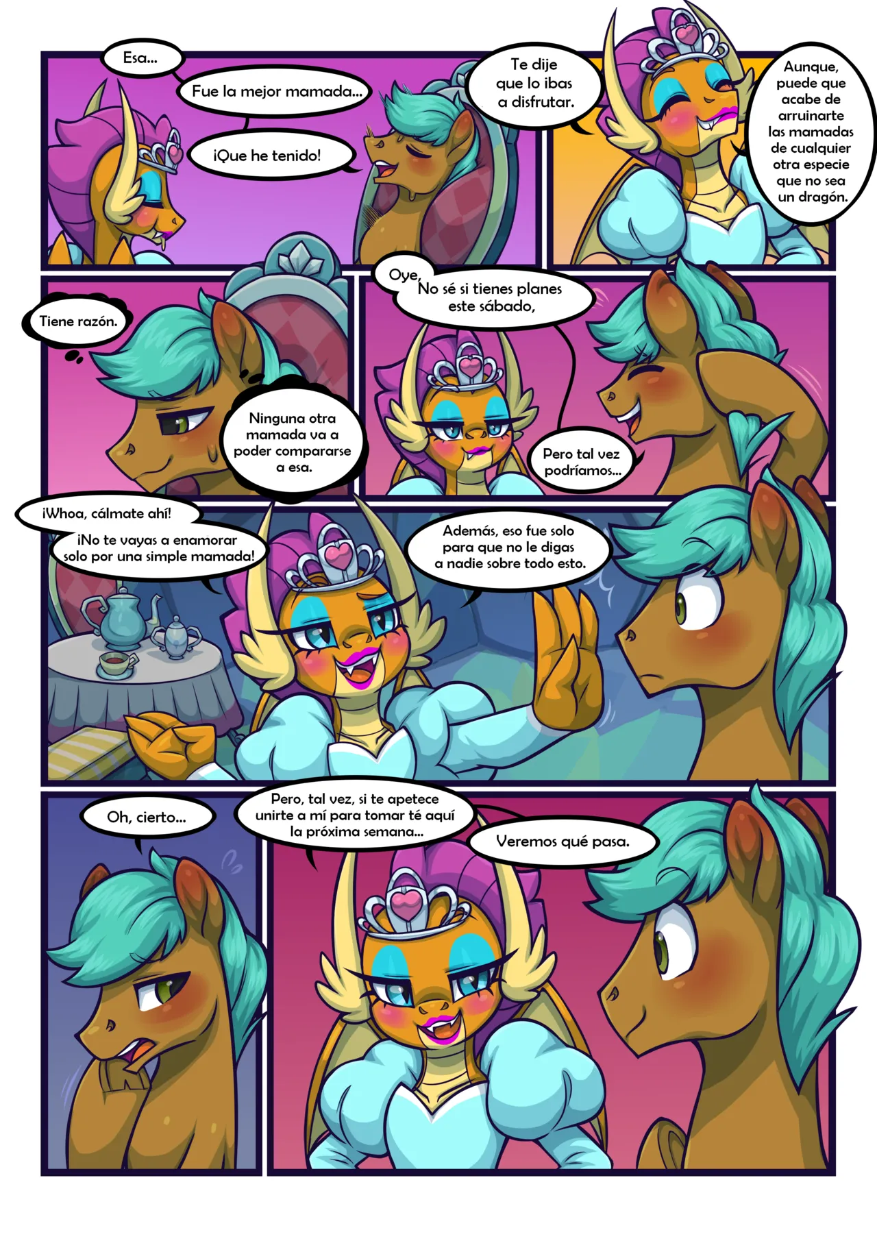 tea party Smolder x OC comic image number 7