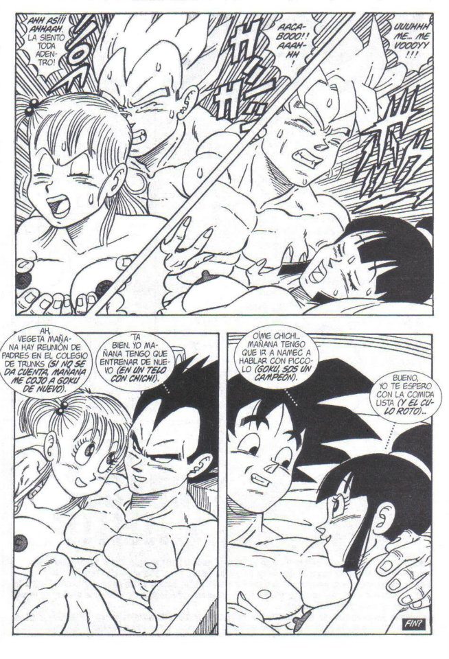 Goku Vegeta Chichi y Bulma follando image number 12