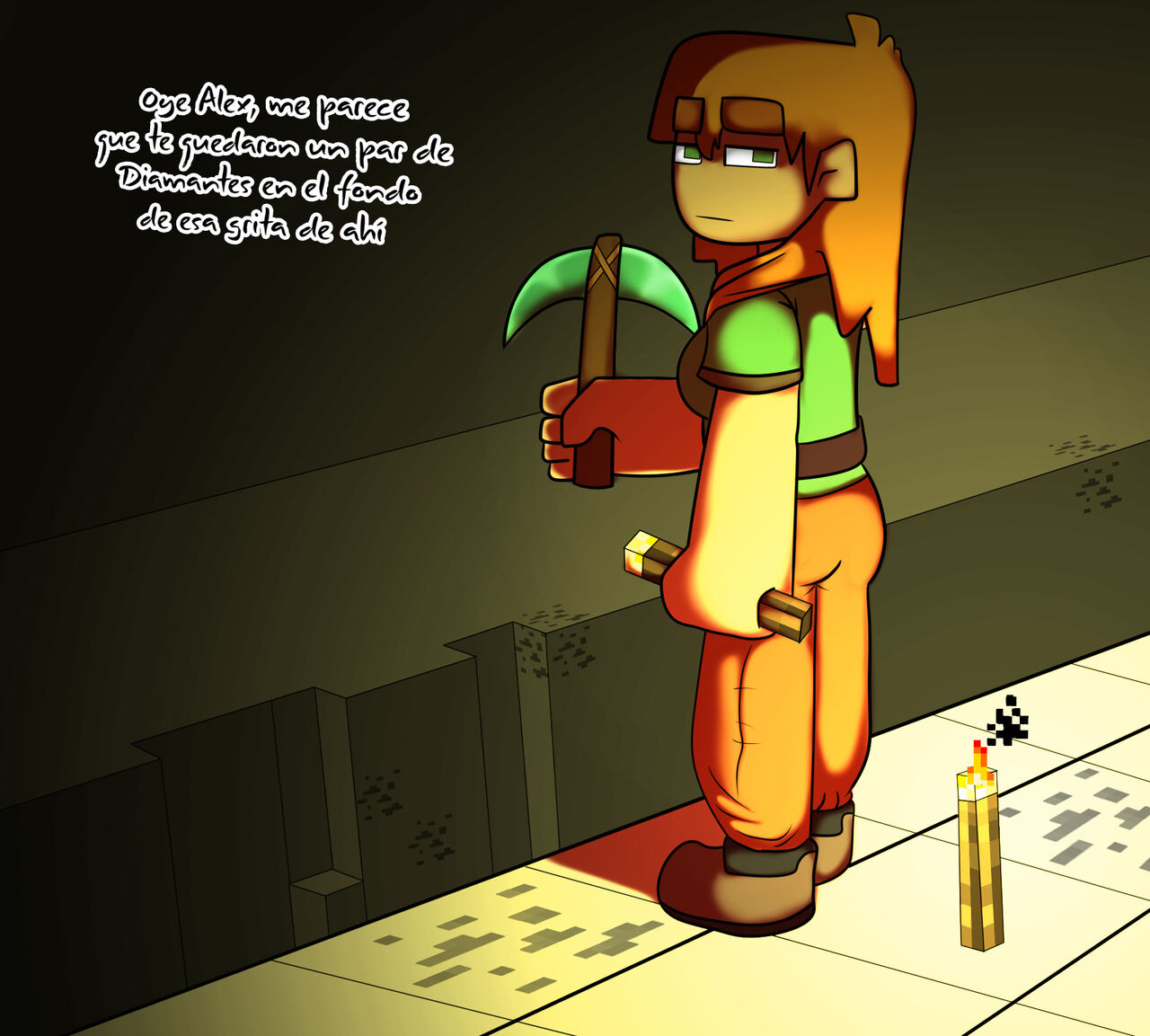 Explorando el Mundo de Minecraft con Alex y un Inesperado Visitante image number 1