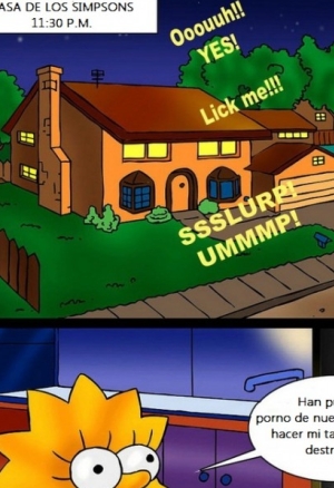 Noche en Casa de Los Simpsons Spanish Español