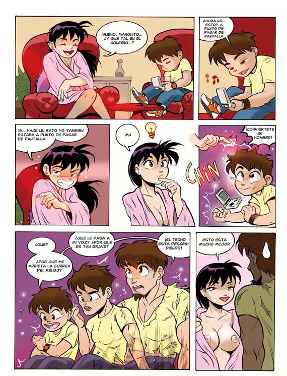 El Jueves - Pencomix - by Ismael Ferrer - Katy Polvos Mágicos - ¿Quieres cuidar de Manolito? - Spanish image number 1