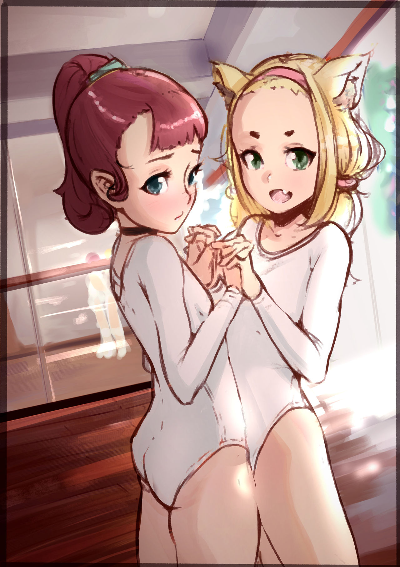 Hey... Teacher... Can you give us a ballet lesson image number 55