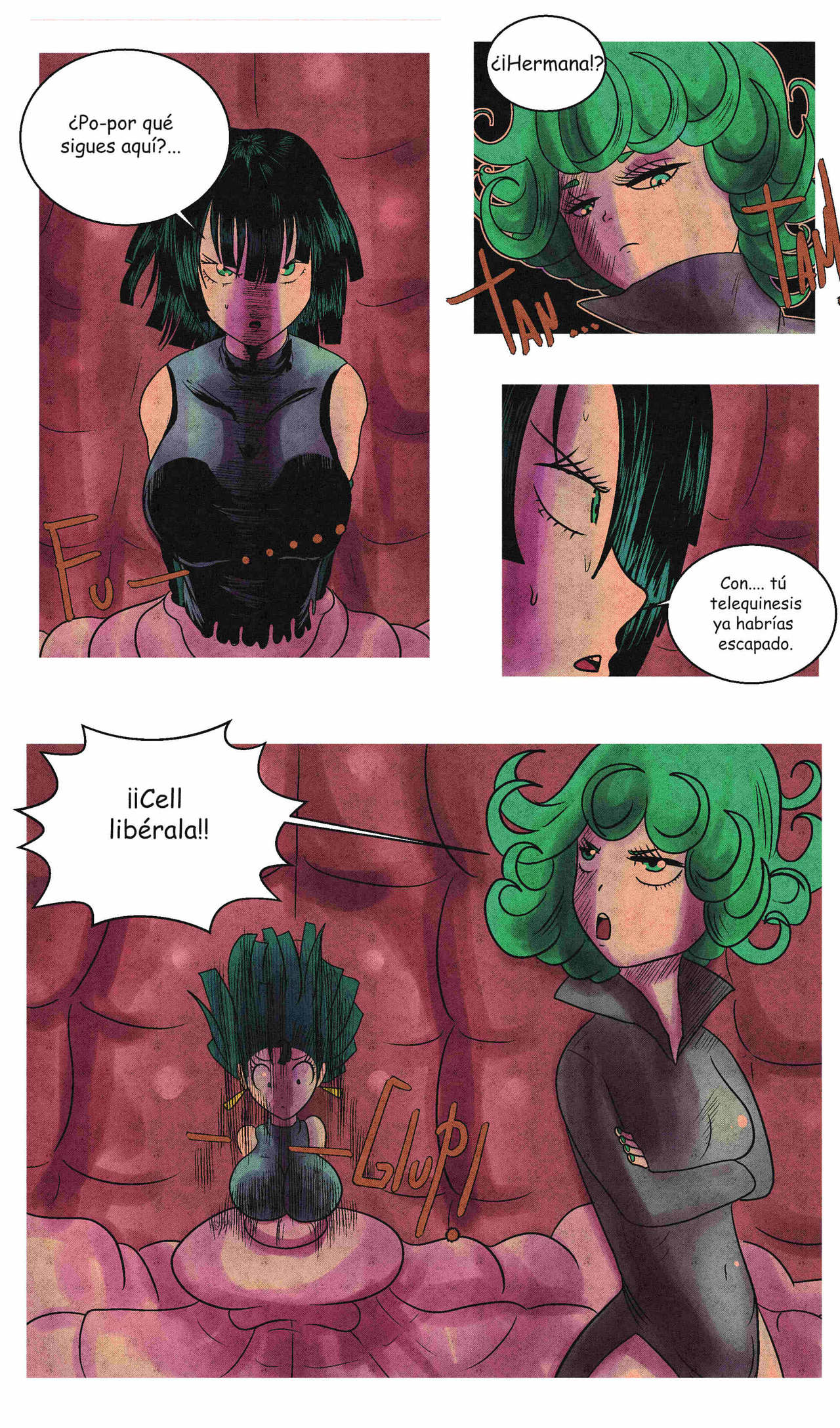 Cell Absorbs Psychic Sisters porn comic (dragon ball z,one punch man,).  Sudoración comic porno.