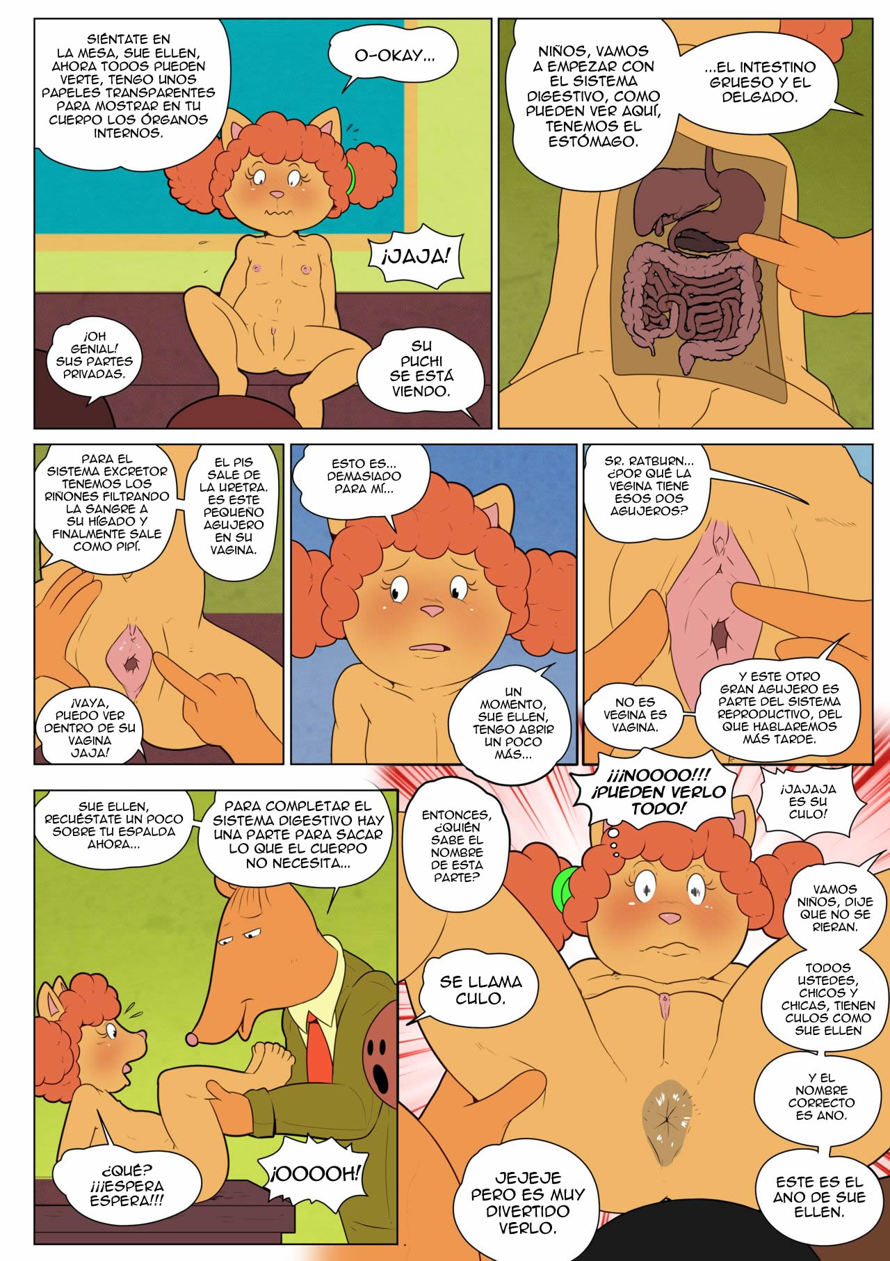 Sue Ellen Expuesta! - launny (western) parodia de comic porno en arthur,.  Cómic comic porno.