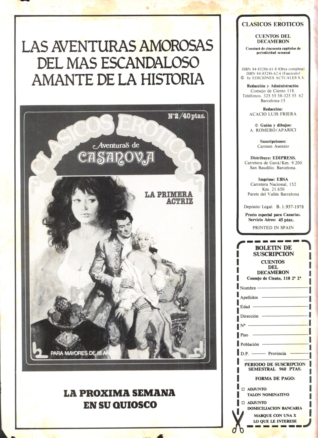 Clasicos Eroticos - Cuentos del Decameron N.01 - La Tentacion image number 1