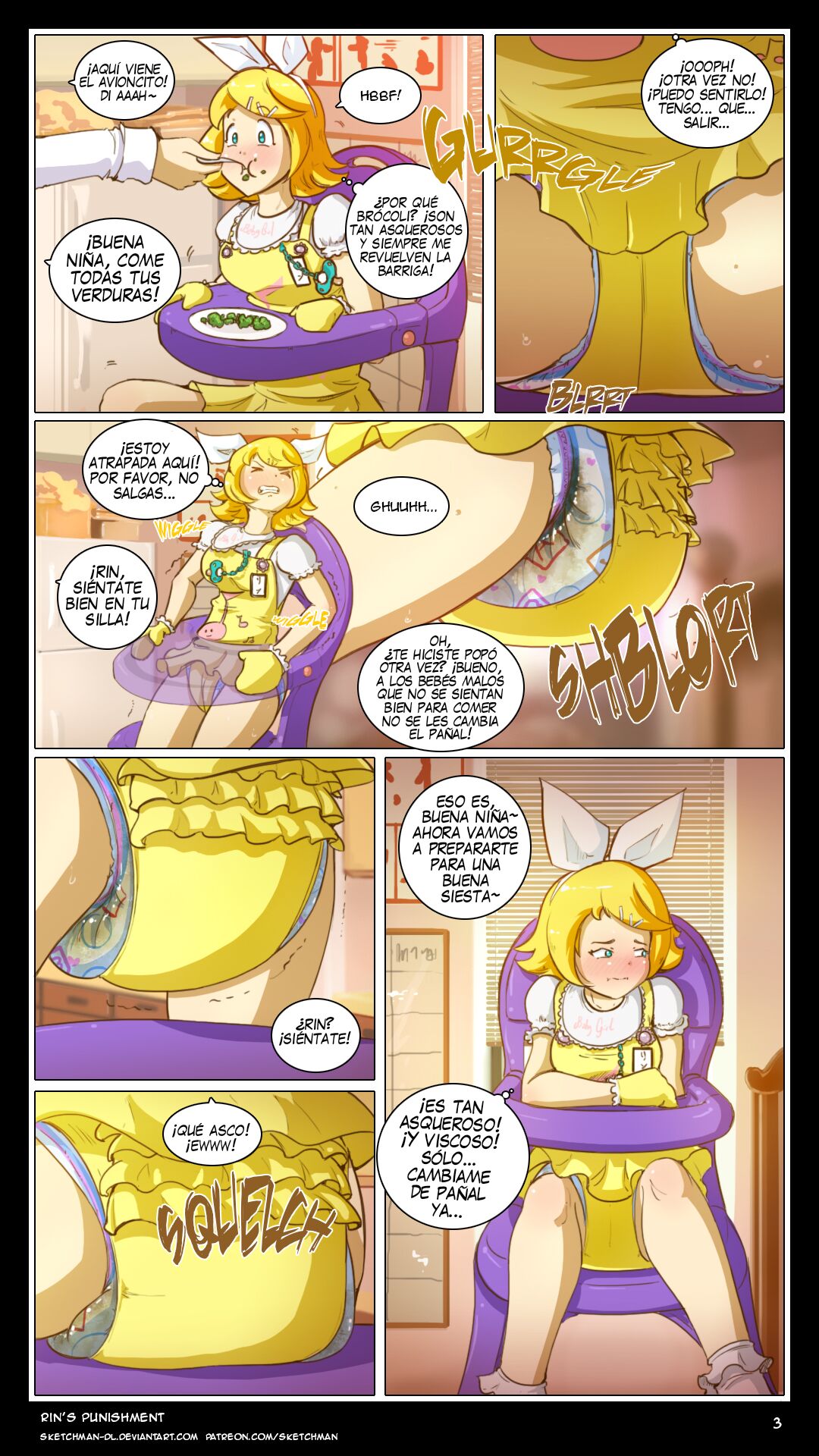 El castigo de Rin / COMIC ESPANOL - SketchMan-DL image number 2