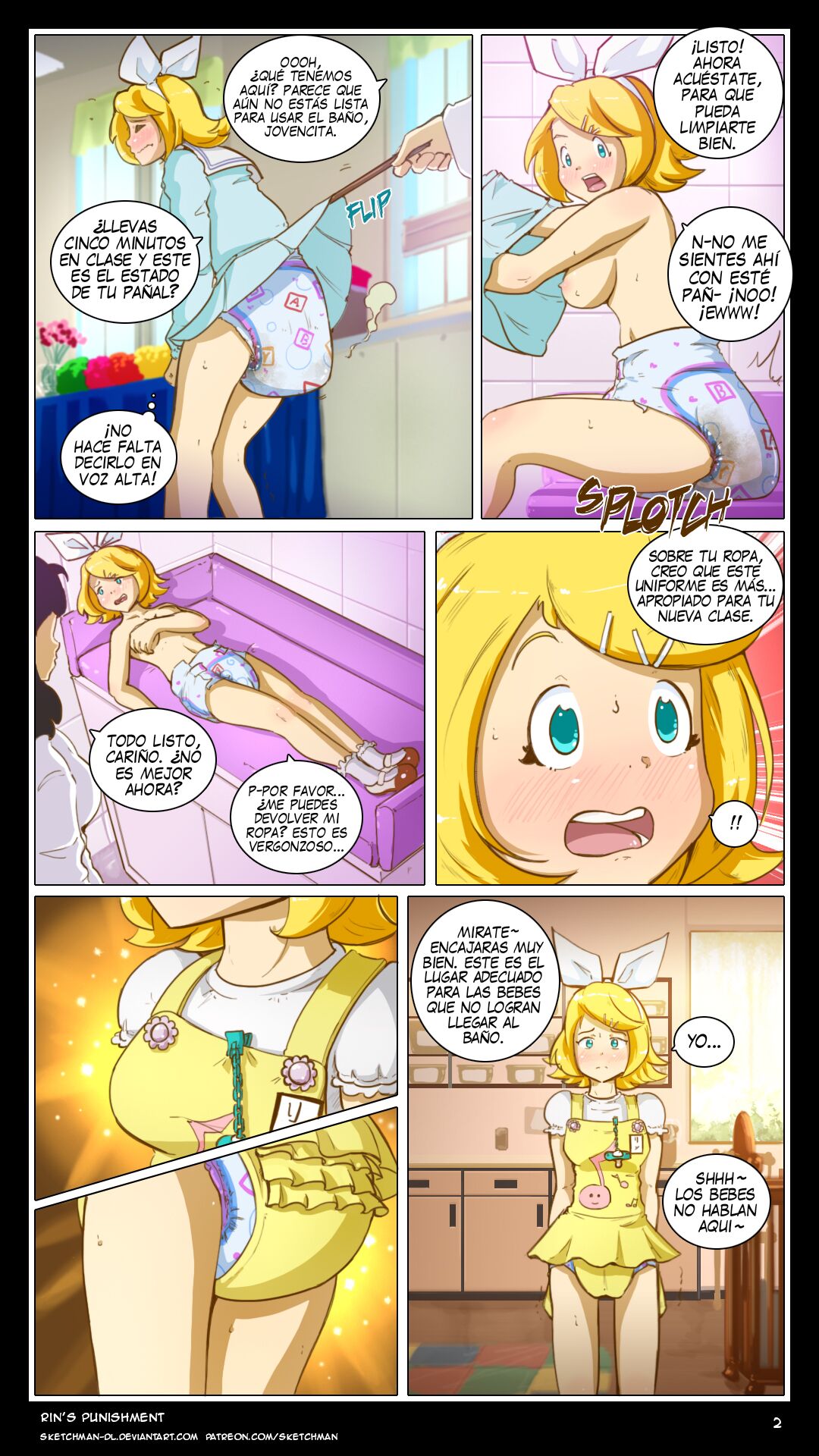 El castigo de Rin / COMIC ESPANOL - SketchMan-DL image number 1